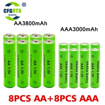 1.5V AA 3800mAh батерия + AAA 3000mAh Акумулаторна батерия aa aaa за светодиодна играчка mp3 безплатна доставка