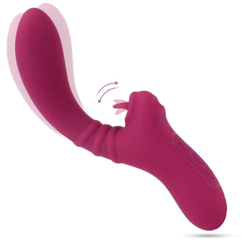 10+10 Режим Секс играчки за жени Свирка Лизане на език Вибратор G Spot Clitoris стимулатор Зърното издънка