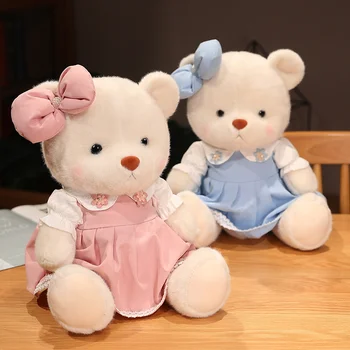 30/40cm сладък джолан мечка Peluche играчки хубава двойка пола плюшено мече възглавница пълнени меки кукли за животни бебе момичета рожден ден подаръци