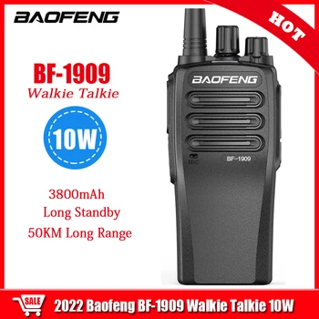 BAOFENG BF-1909 10W висока мощност уоки токи 3800mAh дълъг режим на готовност UHF 400-470mhz 50KM дълъг обхват ръчен двупосочен радио BF1909