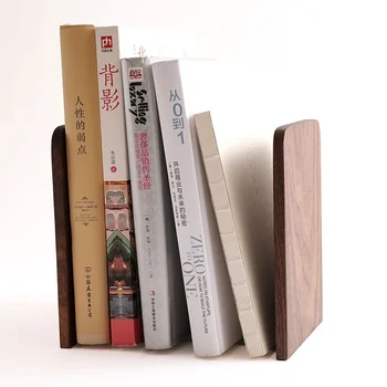 Nature Bamboo Desktop Organizer Office Home Bookends Books Holder Stand Holder Storage Desk Shelf Bookend Book Accessories